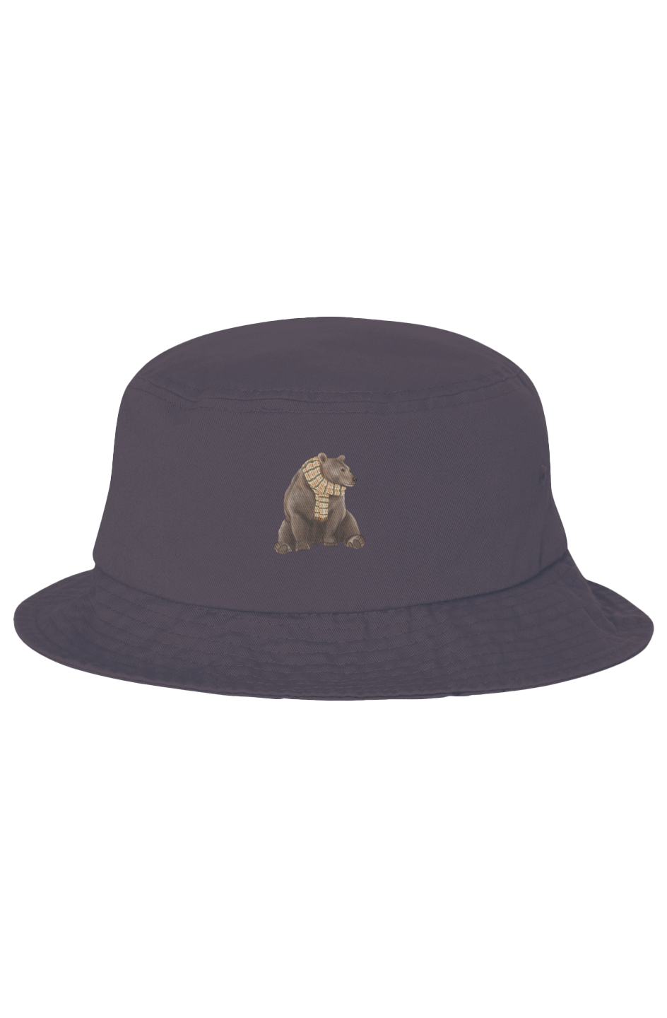 ZooWear - Brown Bear Unisex Bucket Hat Charcoal