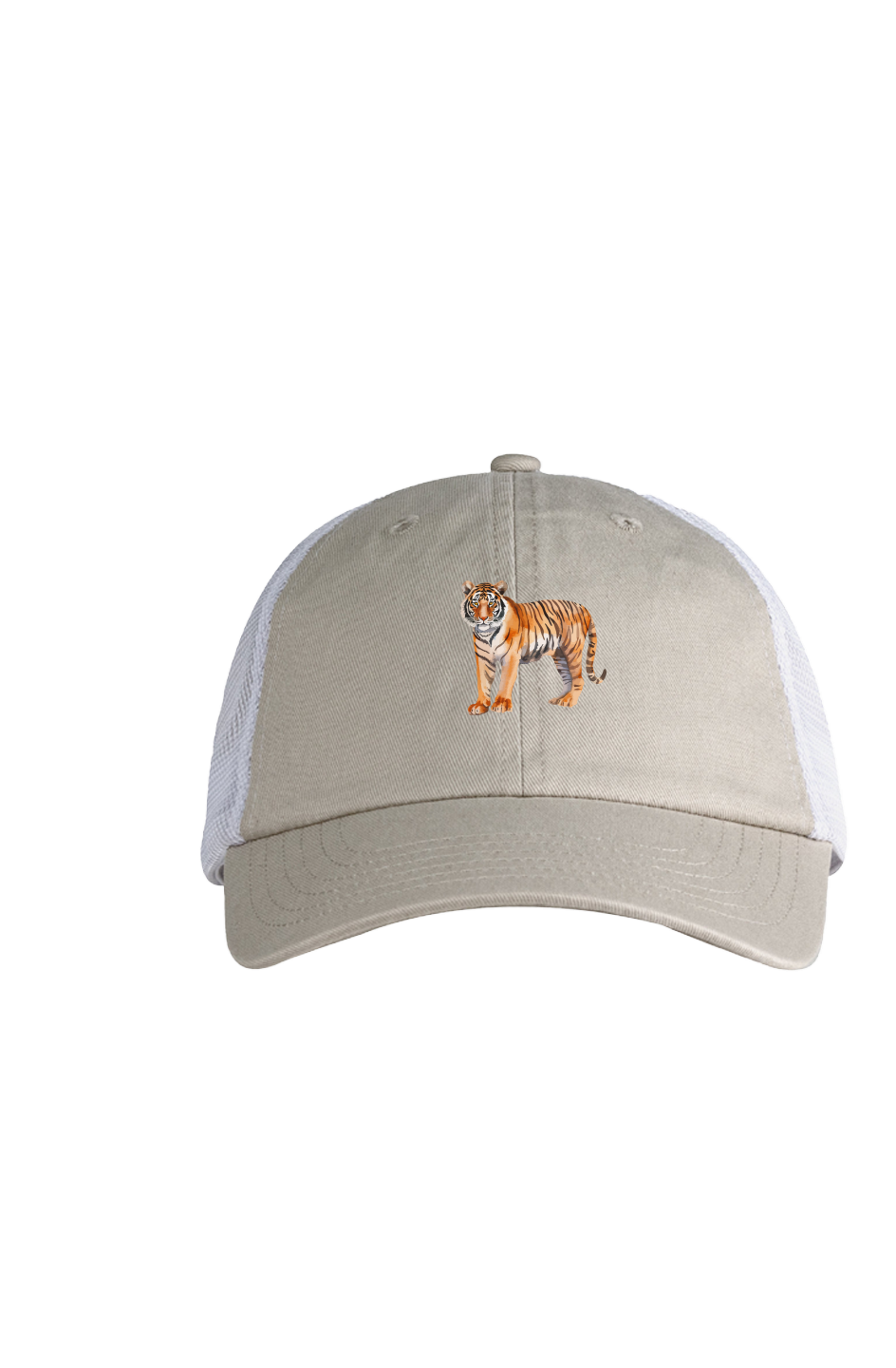 ZooWear - Tiger Unisex Trucker Hat Stone/White