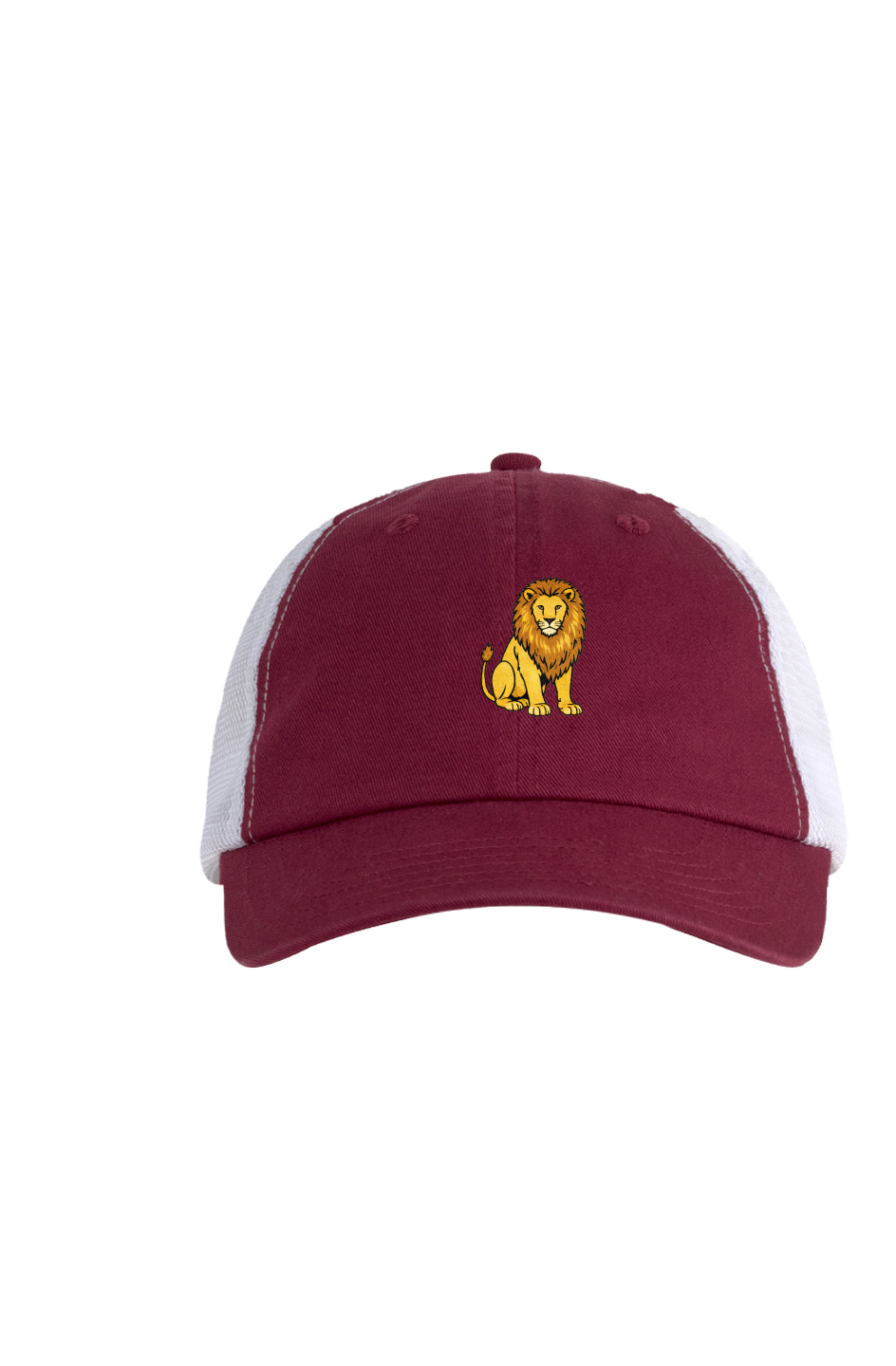 ZooWear - Lion Trucker Unisex Hat Maroon/White
