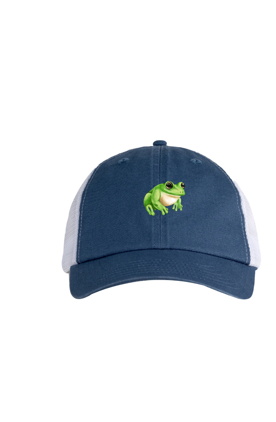 ZooWear - Frog Unisex Trucker Hat Indigo/White
