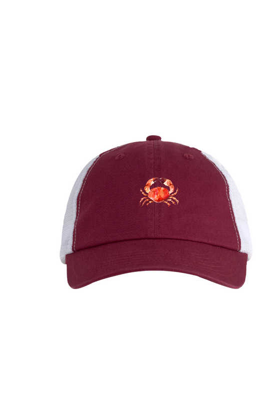 ZooWear - Crab Unsex Trucker Hat Maroon/White