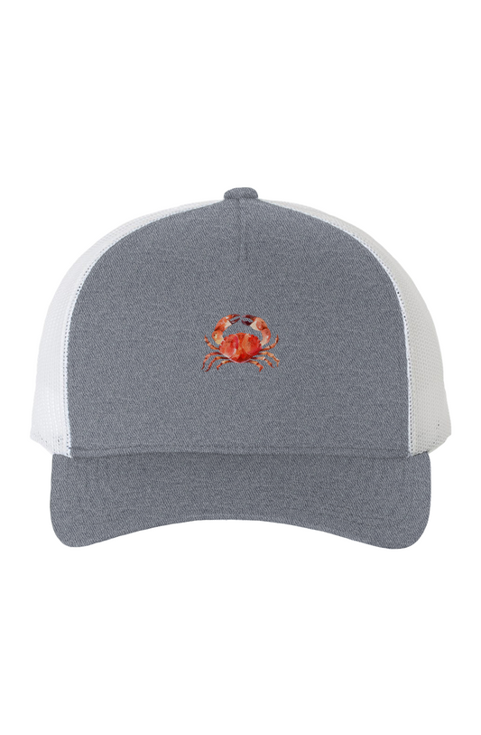 ZooWear - Crab Unisex Trucker Hat Heather Grey/Whi