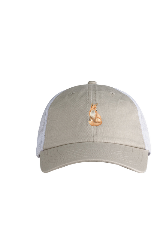 ZooWear - Fox Unisex Trucker Hat Stone/White