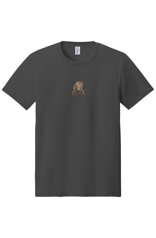 ZooWear - Brown Bear Unisex Tee Charcoal Grey
