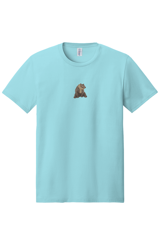 ZooWear - Brown Bear Unisex Tee Breezy Blue