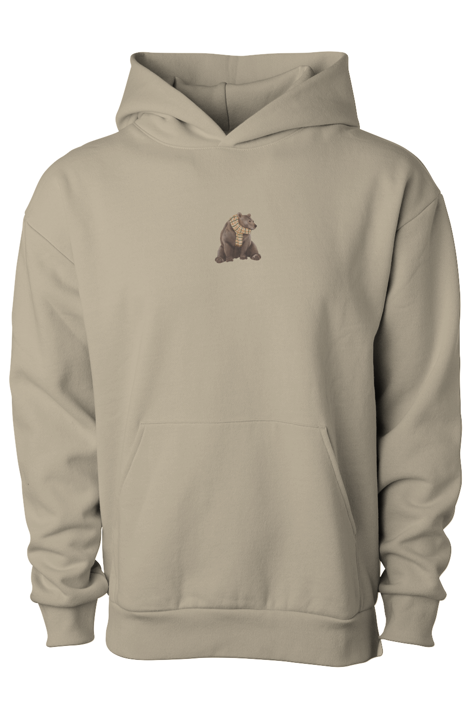 ZooWear - Brown Bear Unisex Hoodie Sandstone