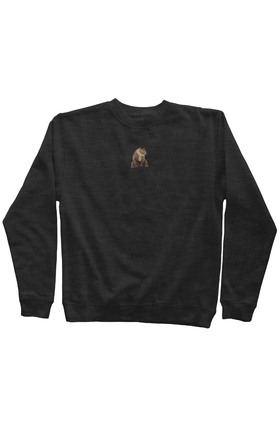 ZooWear - Brown Bear Unisex Crewneck Charcoal Grey