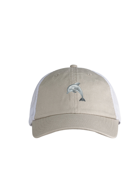 ZooWear - Dolphin Unisex Trucker Hat Stone/White