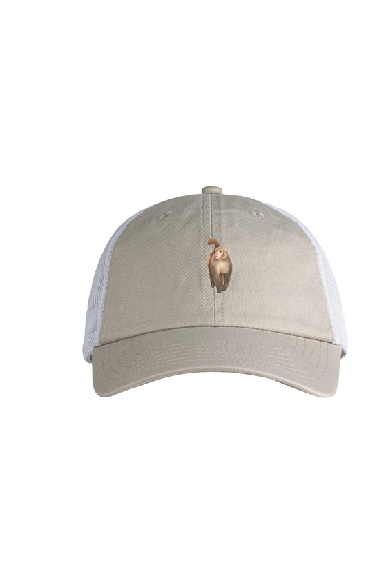 ZooWear - Monkey Unisex Trucker Hat Stone/White
