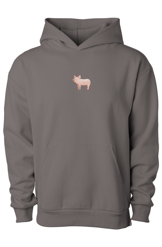 ZooWear - Pig Unisex Hoodie Pigment Black 
