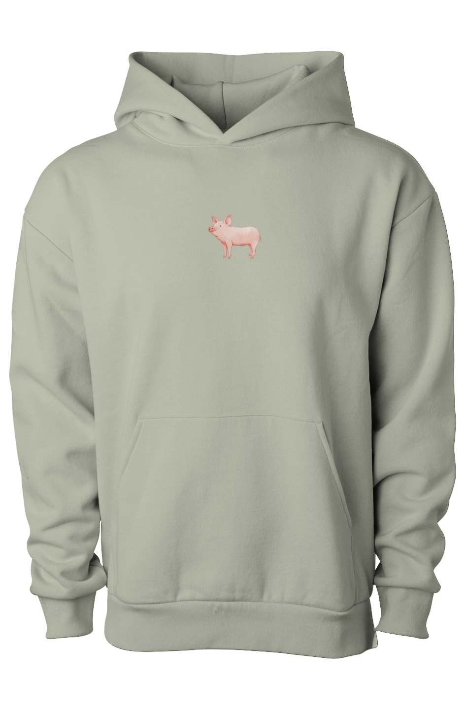 ZooWear - Pig Unisex Hoodie Honey Dew