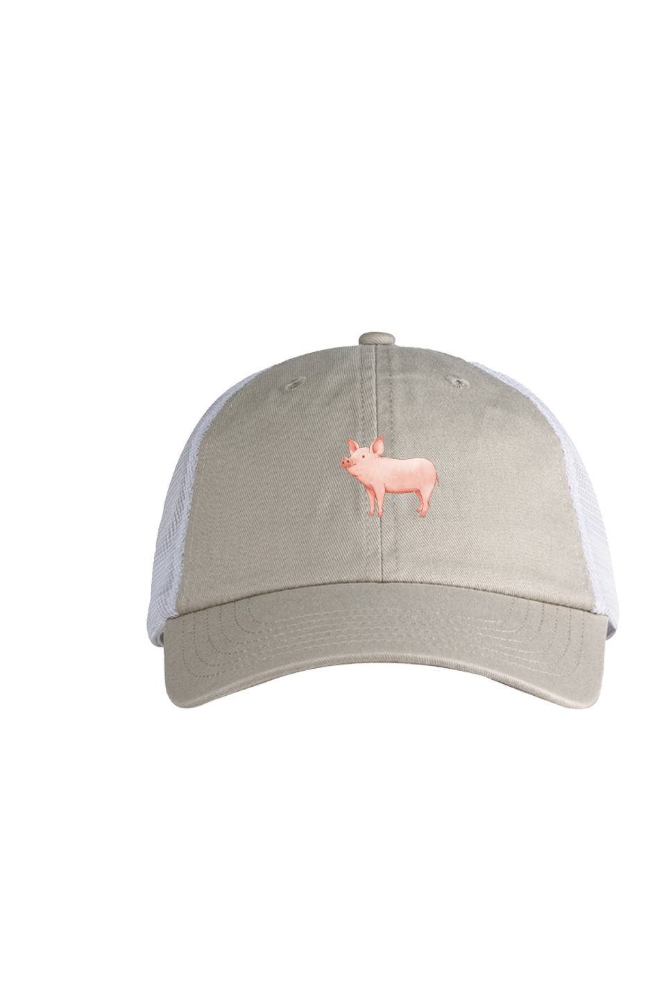 ZooWear - Pig Unisex Trucker Hat Stone/White