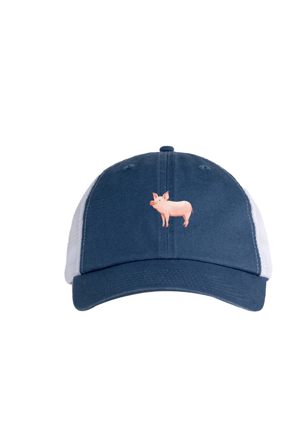 ZooWear - Pig Unisex Trucker Hat Indigo/White