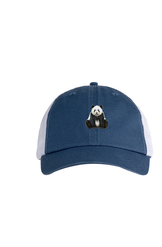 ZooWear - Panda Unisex Trucker Hat Indigo/White