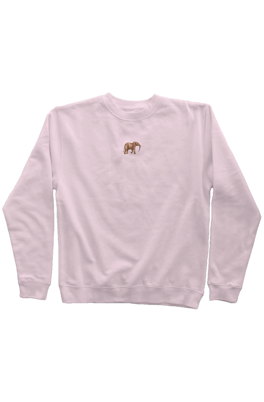 ZooWear - Elephant Unisex Crewneck Light Pink