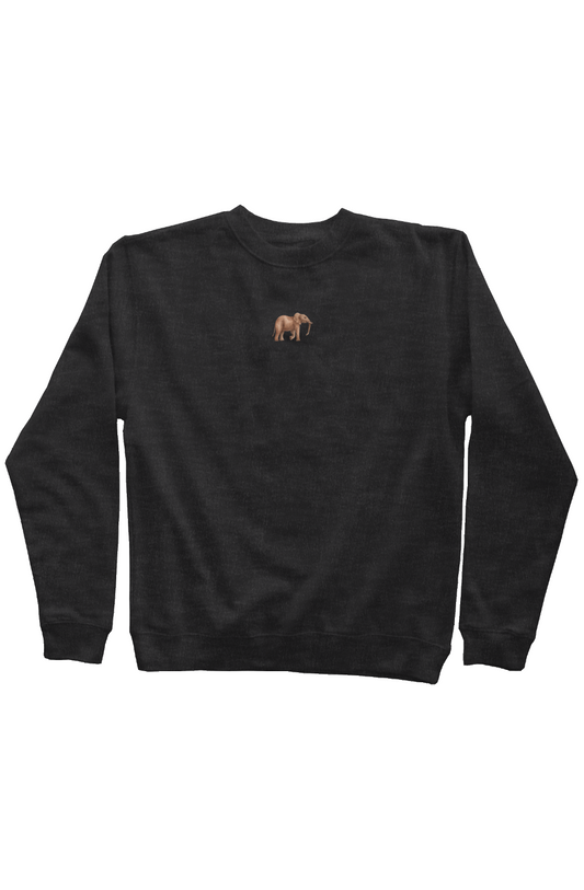 ZooWear - Elephant Unisex Crewneck Charcoal 