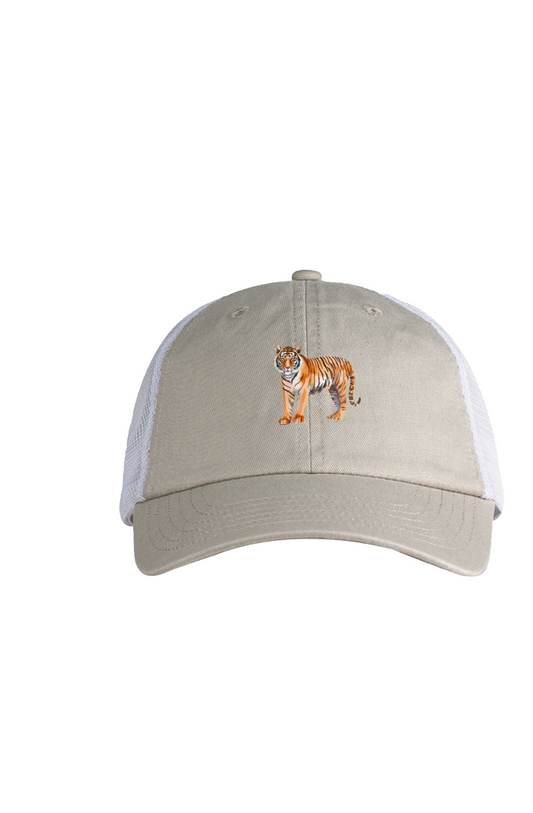 ZooWear - Tiger Unisex Trucker Hat Stone/White