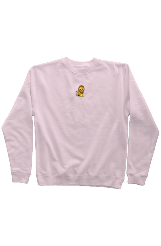 ZooWear - Lion Unisex Crewneck Light Pink