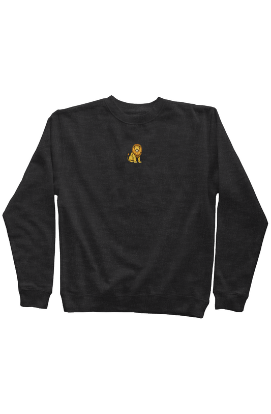 ZooWear - Lion Unisex Crewneck Charcoal