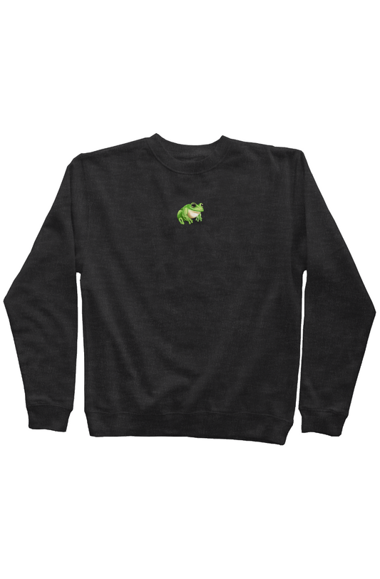 ZooWear - Frog Unisex Crewneck Charcoal Grey