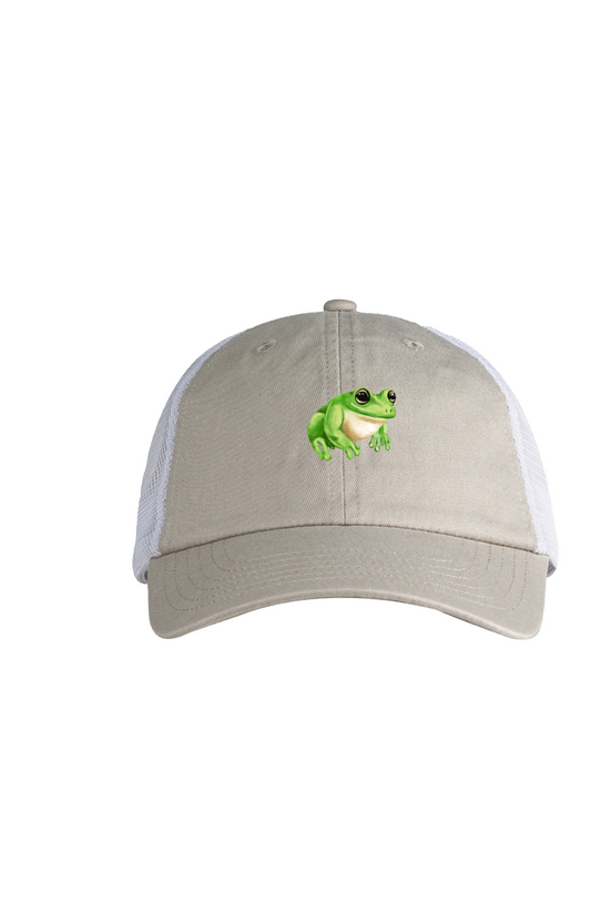 ZooWear - Frog Unisex Trucker Hat Stone/White