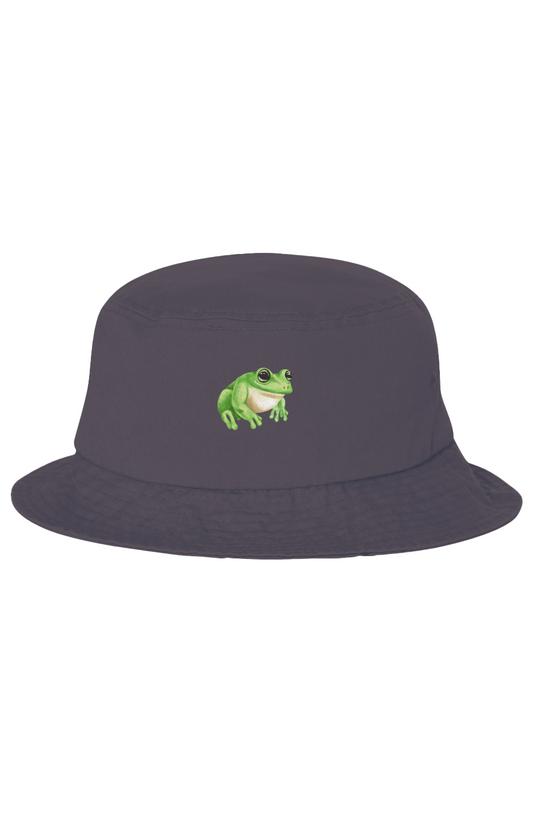 ZooWear - Frog Unisex Bucket Hat Charcoal Grey