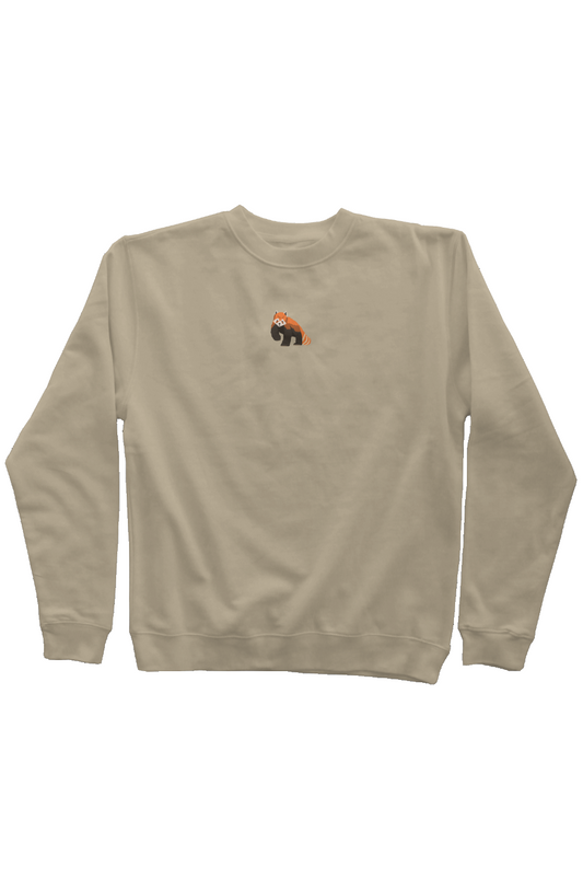 ZooWear - Red Panda Unisex Crewneck Sandstone