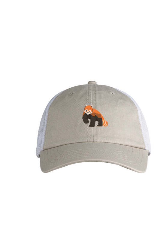 ZooWear - Red Panda Trucker Hat Stone/White