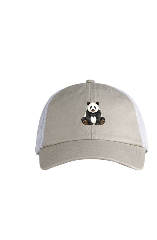 ZooWear - Panda Trucker Hat Stone/White
