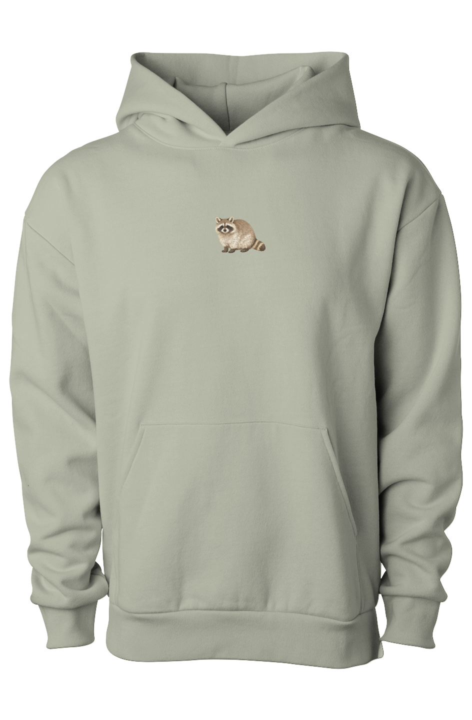 ZooWear - Raccoon Unisex Hoodie Honey Dew