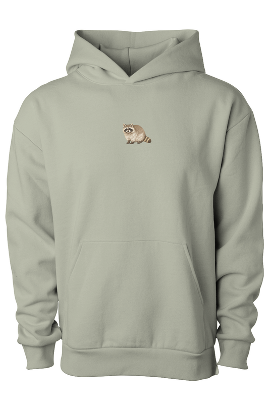 ZooWear - Raccoon Unisex Hoodie Honey Dew