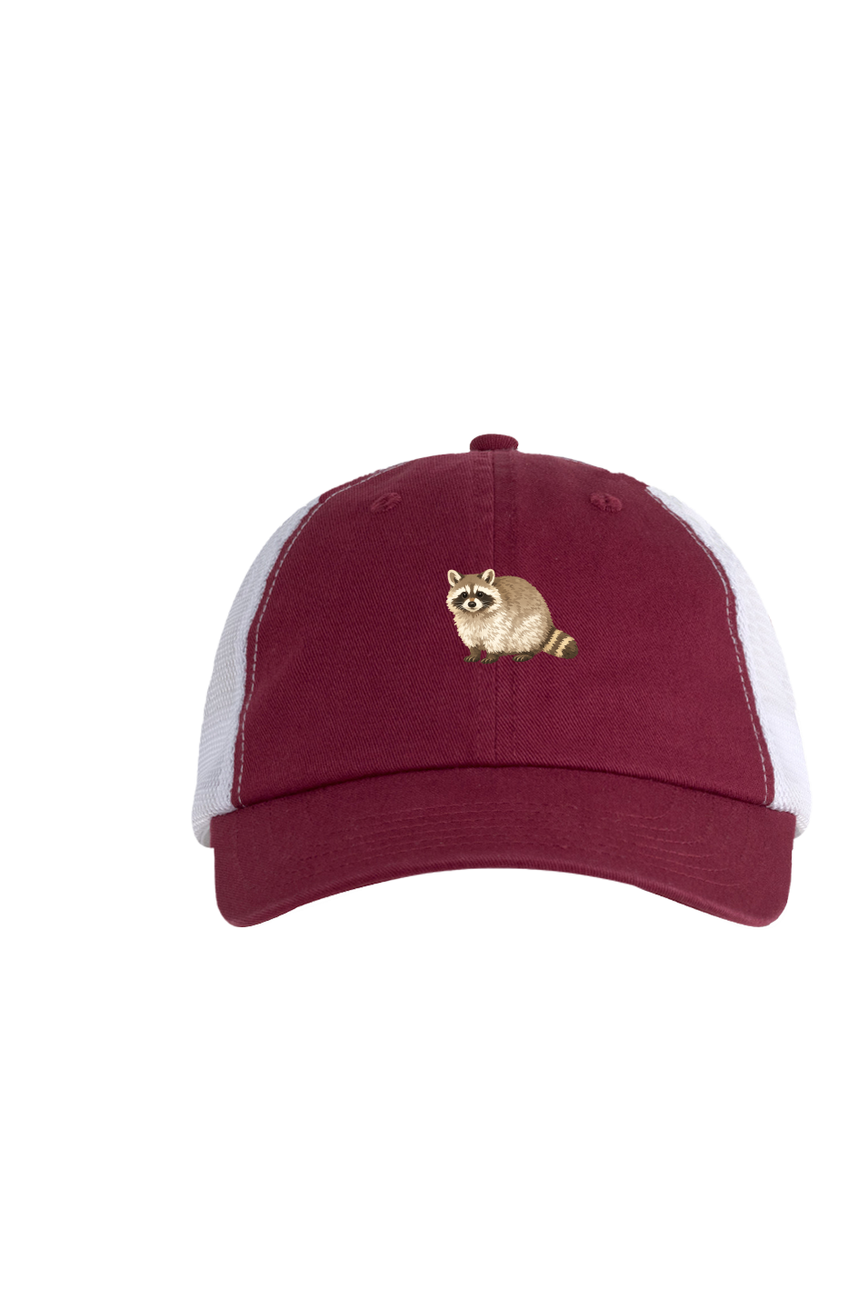 ZooWear - Raccoon Trucker Hat Maroon/White