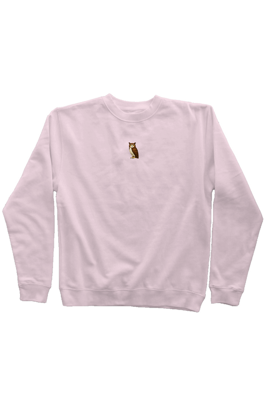 ZooWear - Owl Unisex Crewneck Light Pink